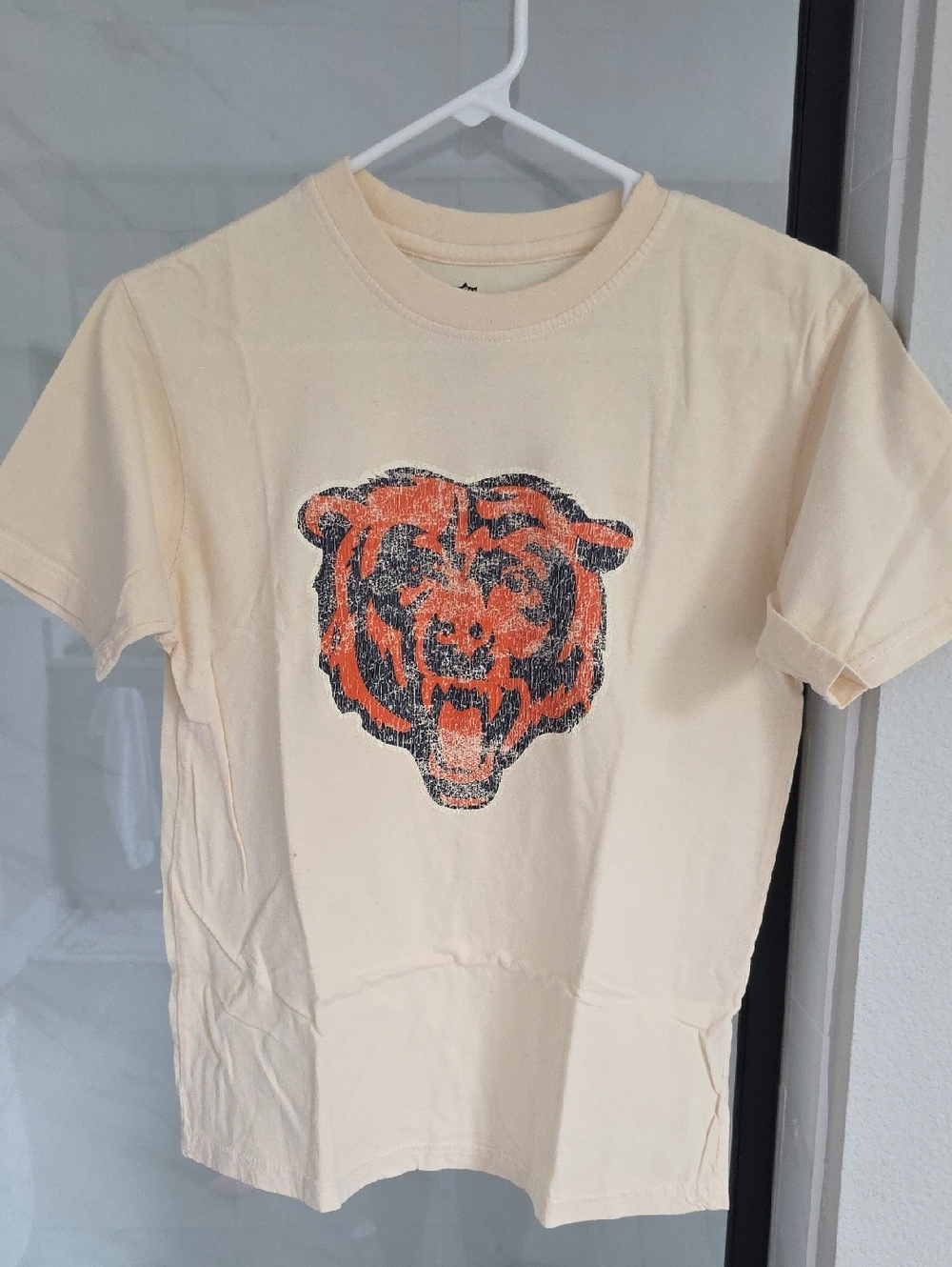 NFL Vintage Collection Cream Short Sleeve Tee with Chicago Bears Logo
